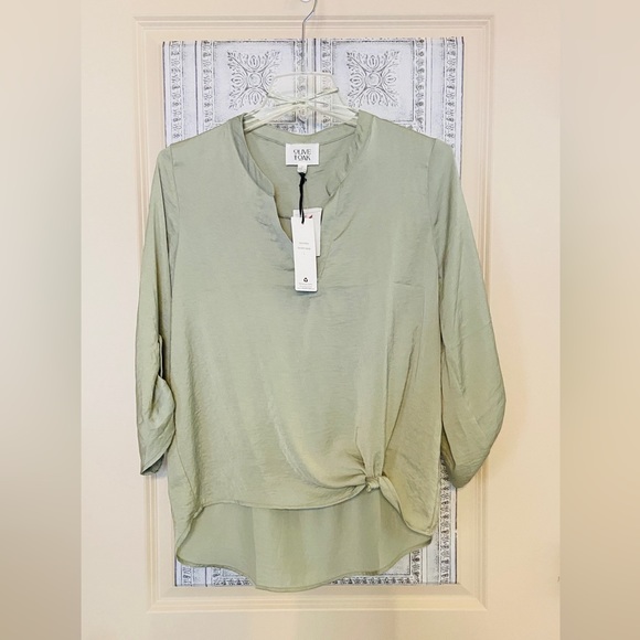 🍀NWT Oak&Olive Sz-L Light, Soft, Flowing Fabric- Beautiful Neutral Soft Green🍀 - Picture 10 of 16